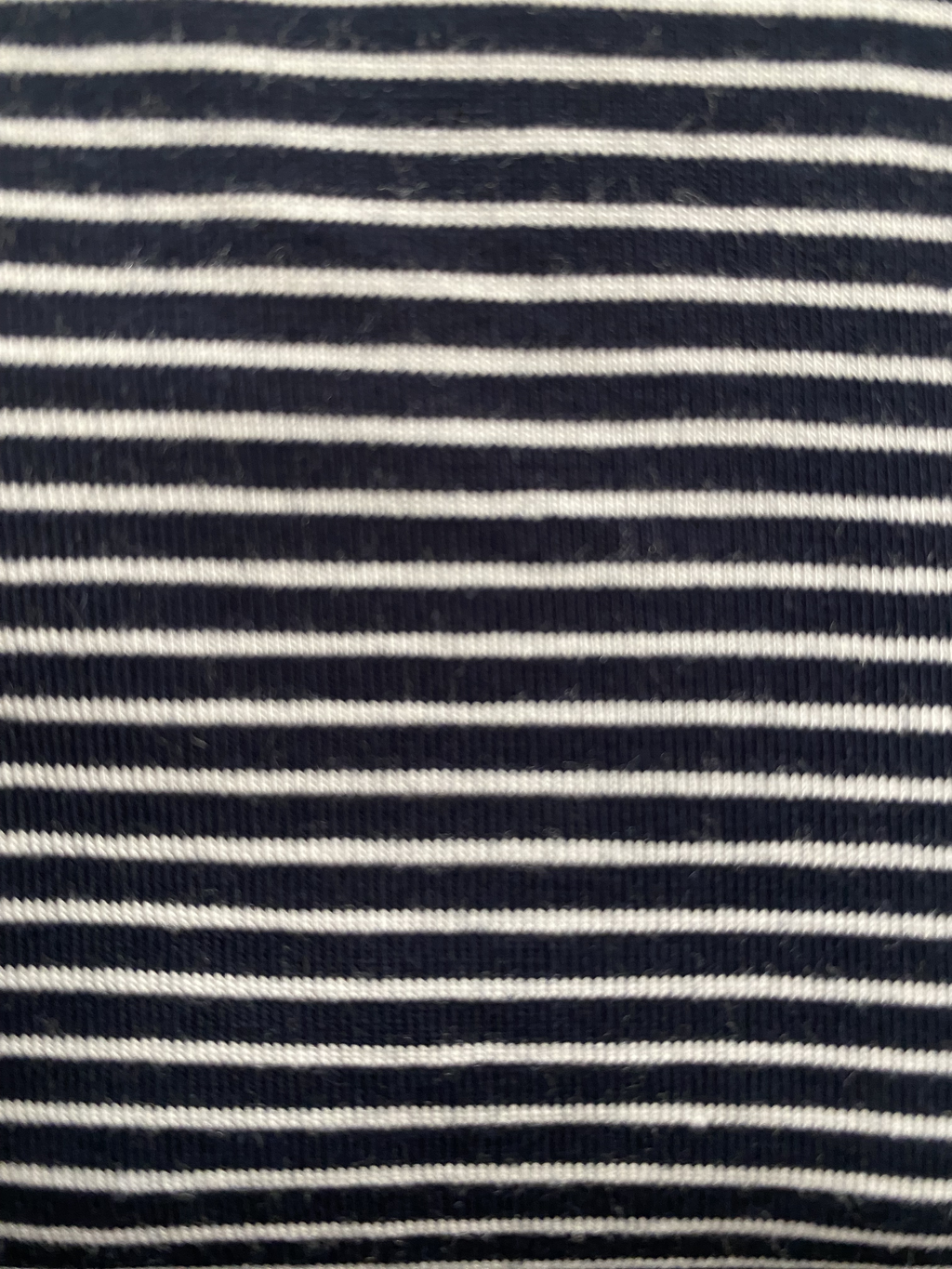 Modest Midi Pencil Skirt Below the Knee with Elastic Waist - Striped Pattern