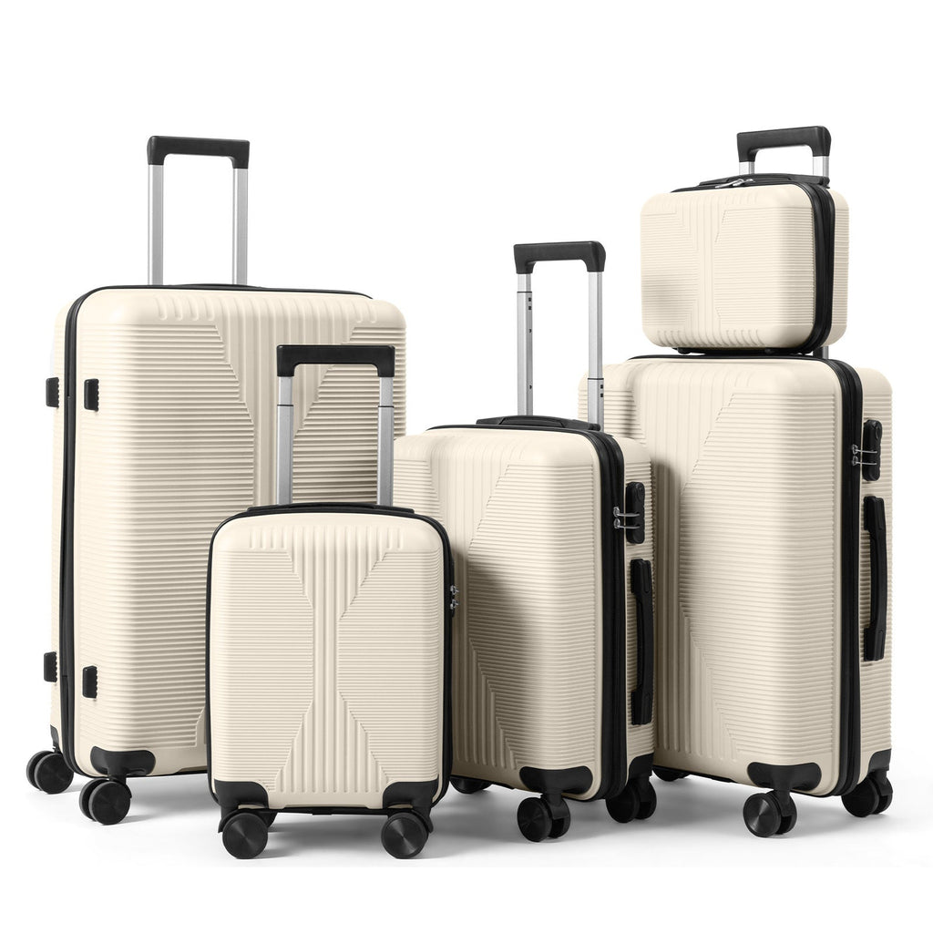 5-Piece Lightweight Luggage Set with Lock – 12/16/20/24/28 Inch